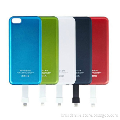 DOCA T5 2800mah mobile phone case with built-in battery charger for iph.5